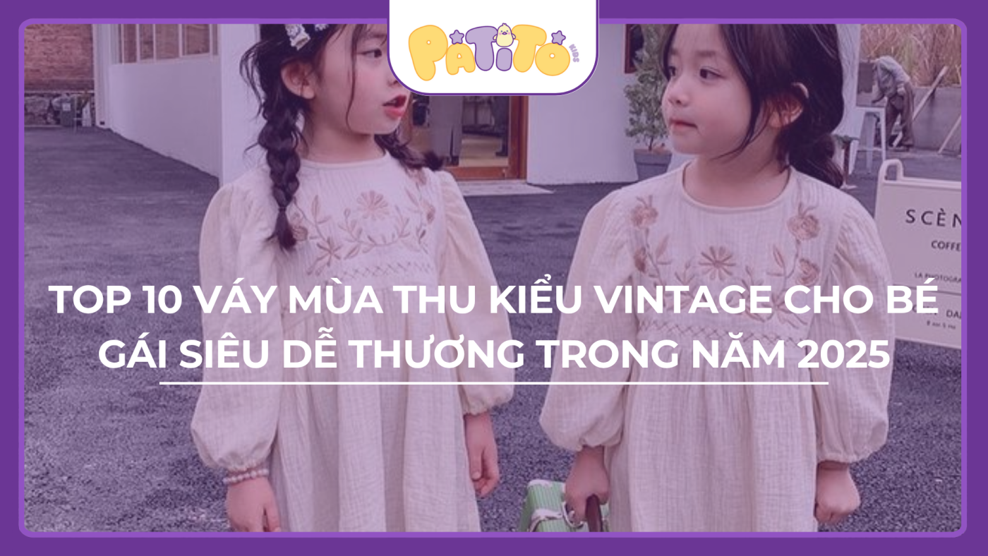 váy mùa thu kiểu vintage cho bé