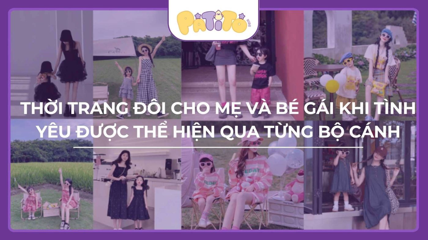 thời trang đôi cho mẹ và bé gái đẹp