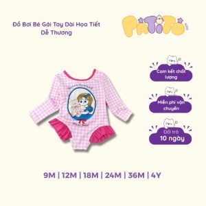 đồ bơi bé gái tay dài dễ thương