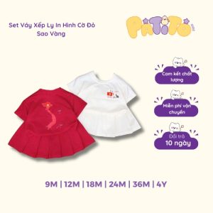 set váy cờ đỏ sao vàng