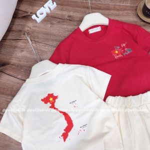 set váy cờ đỏ sao vàng