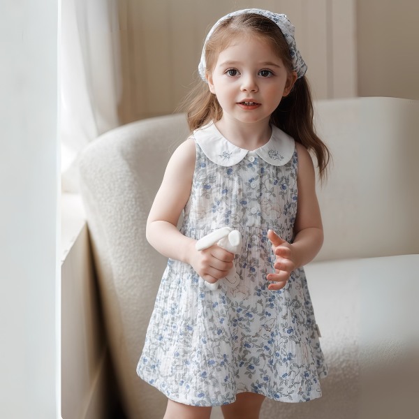 đầm babydoll cho bé gái hoa nhí