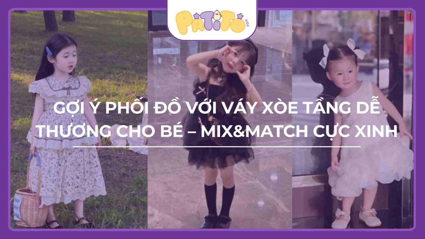 váy xòe tầng dễ thương cho bé đặc biệt