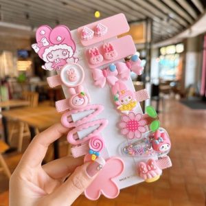 các mẫu kẹp tóc xinh cho bé màu hồng