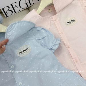 áo sơ mi cổ bẻ tay bồng
