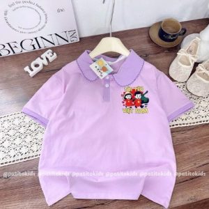 áo phông cổ bẻ phối ren