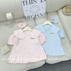 áo sơ mi cổ bẻ tay bồng