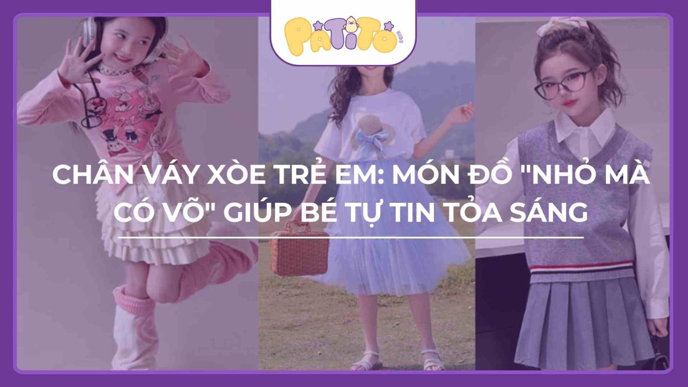chân váy xoè trẻ em tôn dáng