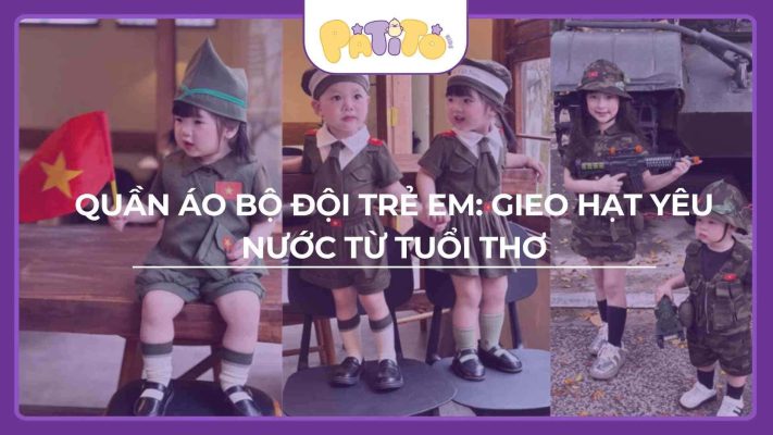 quần áo bộ đội trẻ em đẹp đẽ