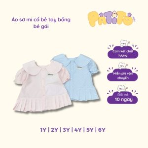 áo sơ mi cổ bẻ tay bồng
