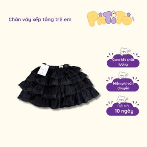 chân váy xếp tầng trẻ em