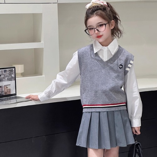 chân váy xoè trẻ em xếp ly